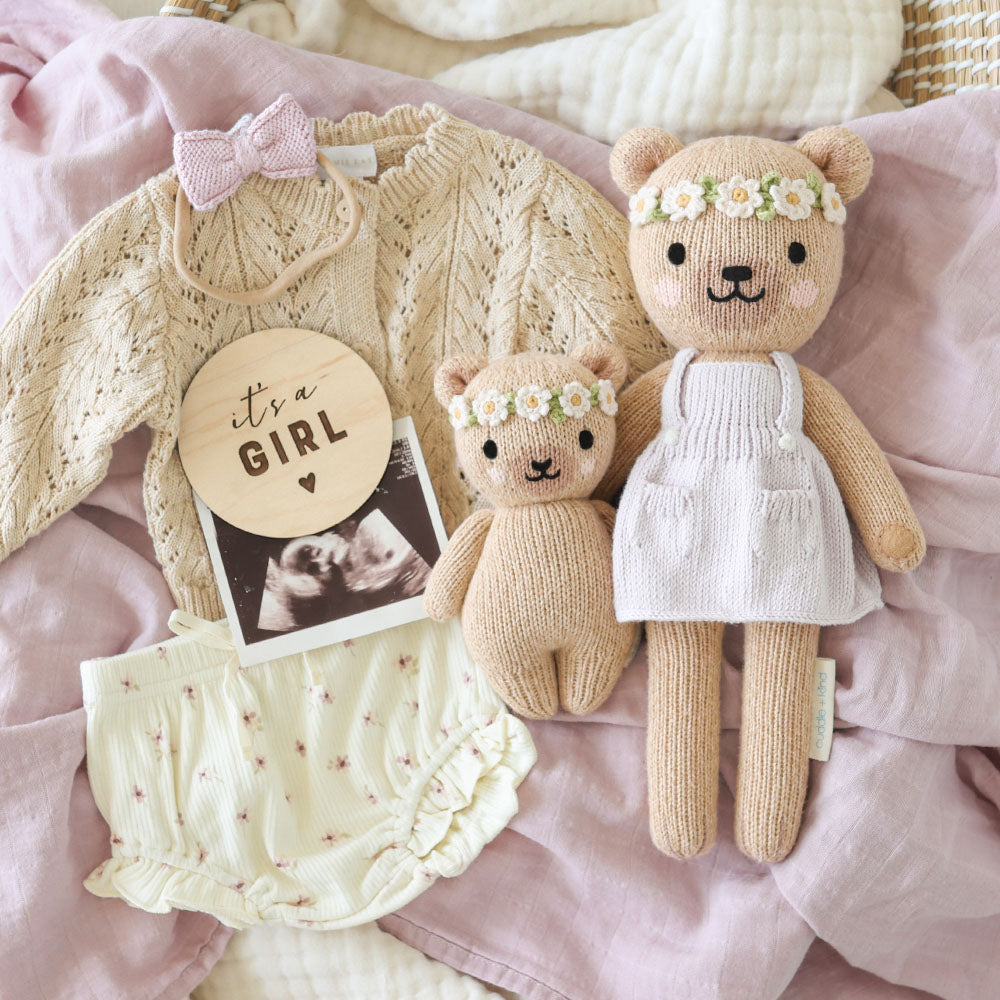 Cuddle + Kind Baby Honey Bear (Ivory Floral)