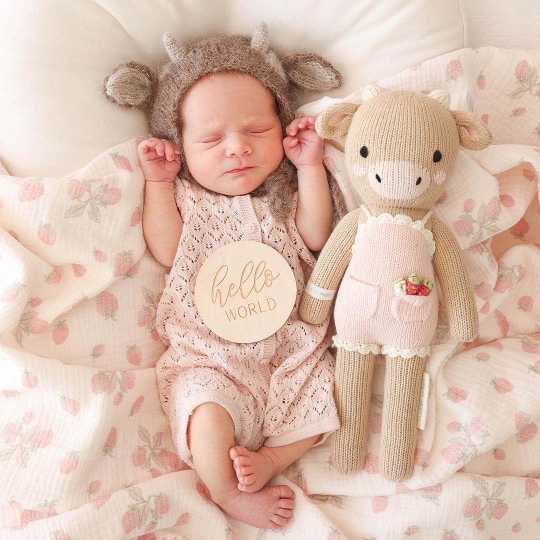 Cuddle + Kind Ava The Cow (Powder Pink)