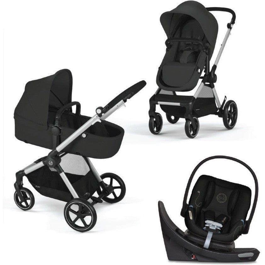 Cybex EOS Stroller + Aton G Swivel Infant Car Seat with Sensorsafe Tra   Shower Me With Love