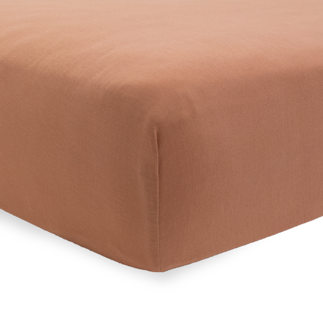 Little Unicorn Stretch Knit Crib Sheet | Terracotta