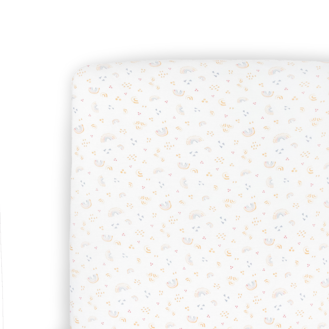 Little Unicorn Stretch Knit Crib Sheet | Rainbows