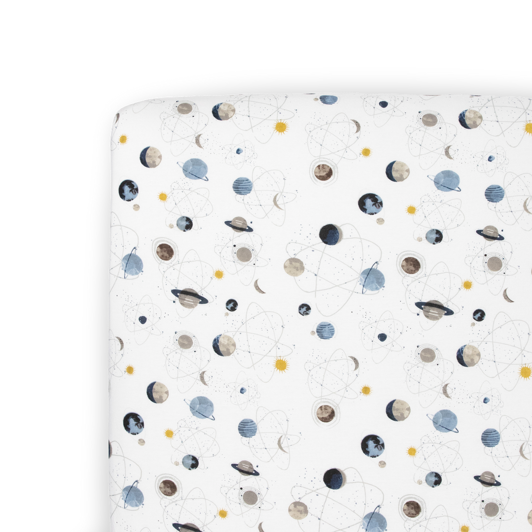 Little Unicorn Stretch Knit Crib Sheet | Planets
