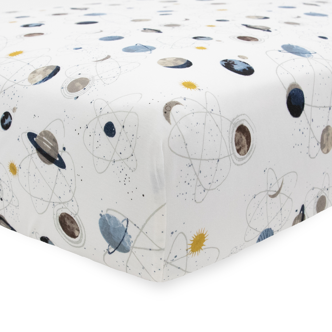 Little Unicorn Stretch Knit Crib Sheet | Planets