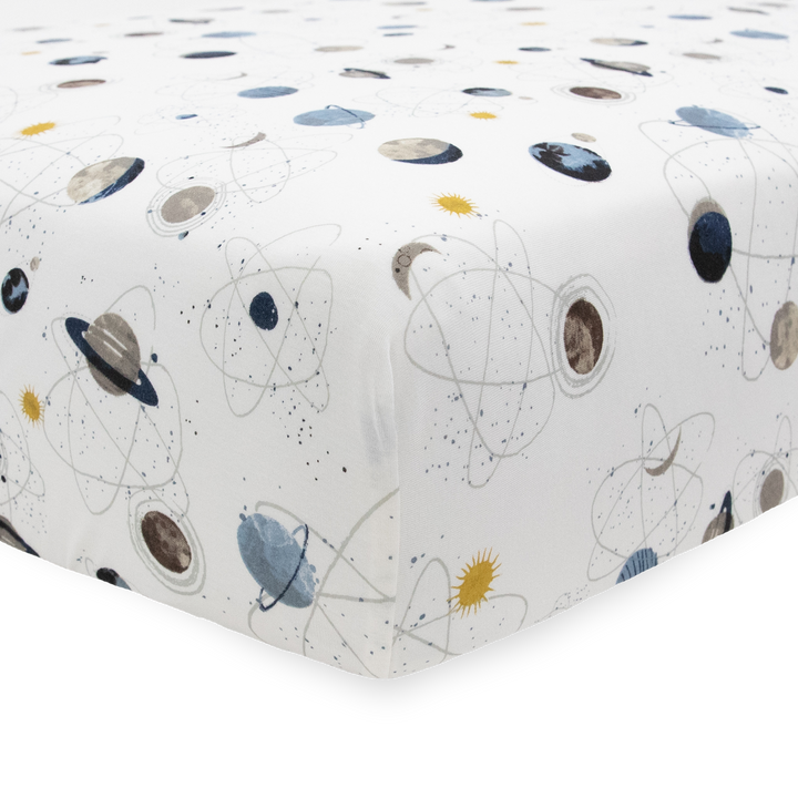 Little Unicorn Stretch Knit Crib Sheet | Planets