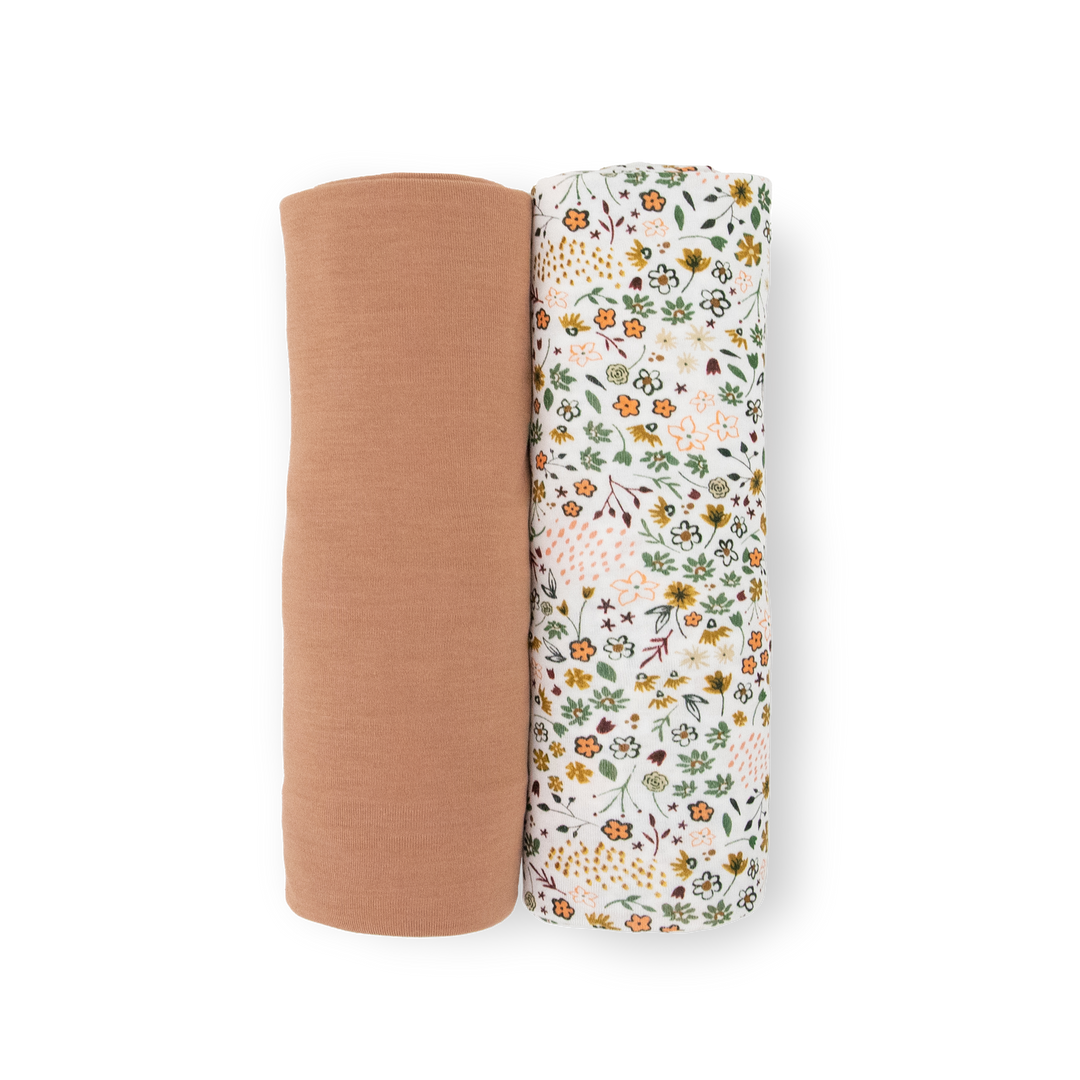 Little Unicorn Stretch Knit Swaddle Blanket 2-Pack | Pressed Petals