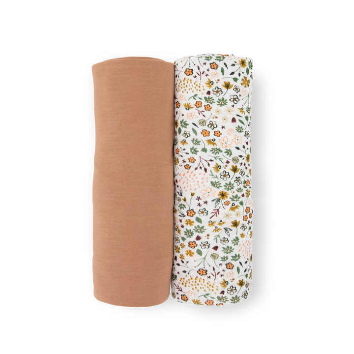 Little Unicorn Stretch Knit Swaddle Blanket 2-Pack | Pressed Petals