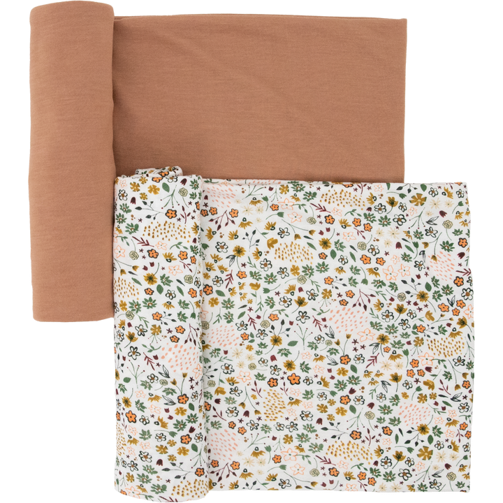 Little Unicorn Stretch Knit Swaddle Blanket 2-Pack | Pressed Petals