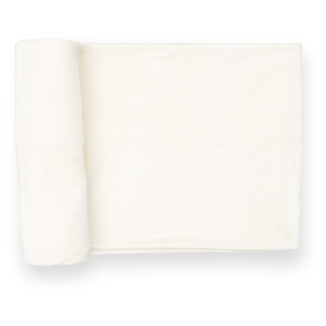 Little Unicorn Stretch Knit Swaddle Blanket | White