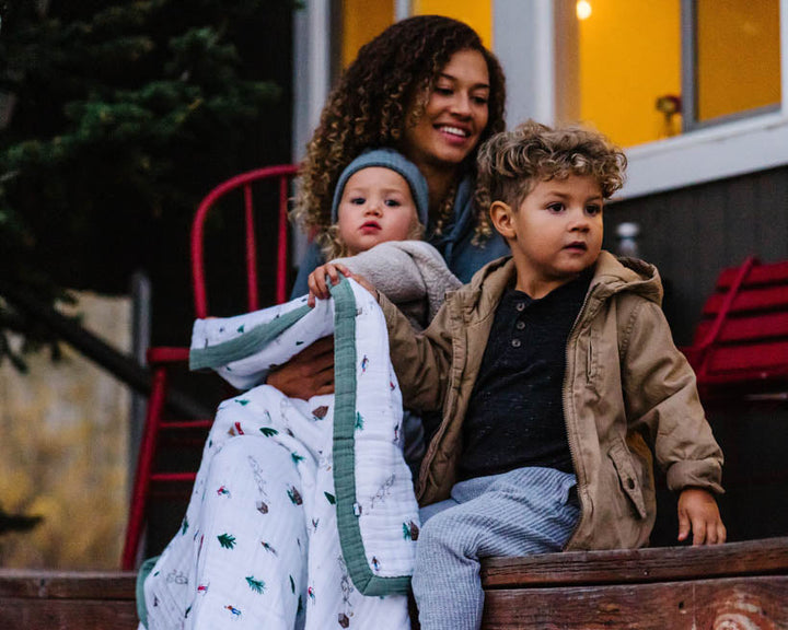 Little Unicorn Cotton Muslin Quilted Throw | Powder Party