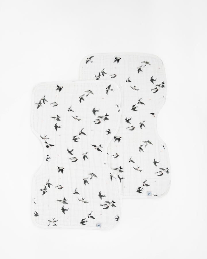 Little Unicorn Organic Cotton Muslin Burp Cloth 2 Pack | Swallows + Wheat