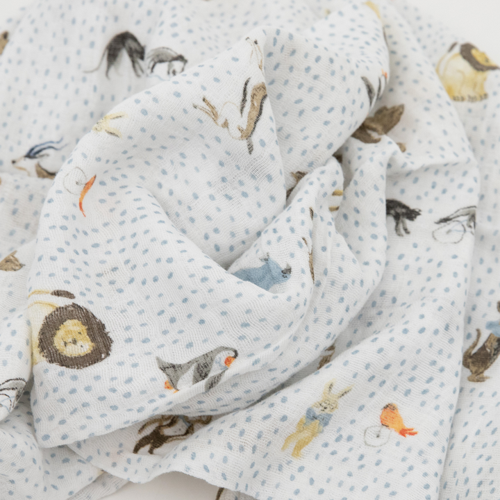 Little Unicorn Cotton Muslin Swaddle Blanket | Party Animals