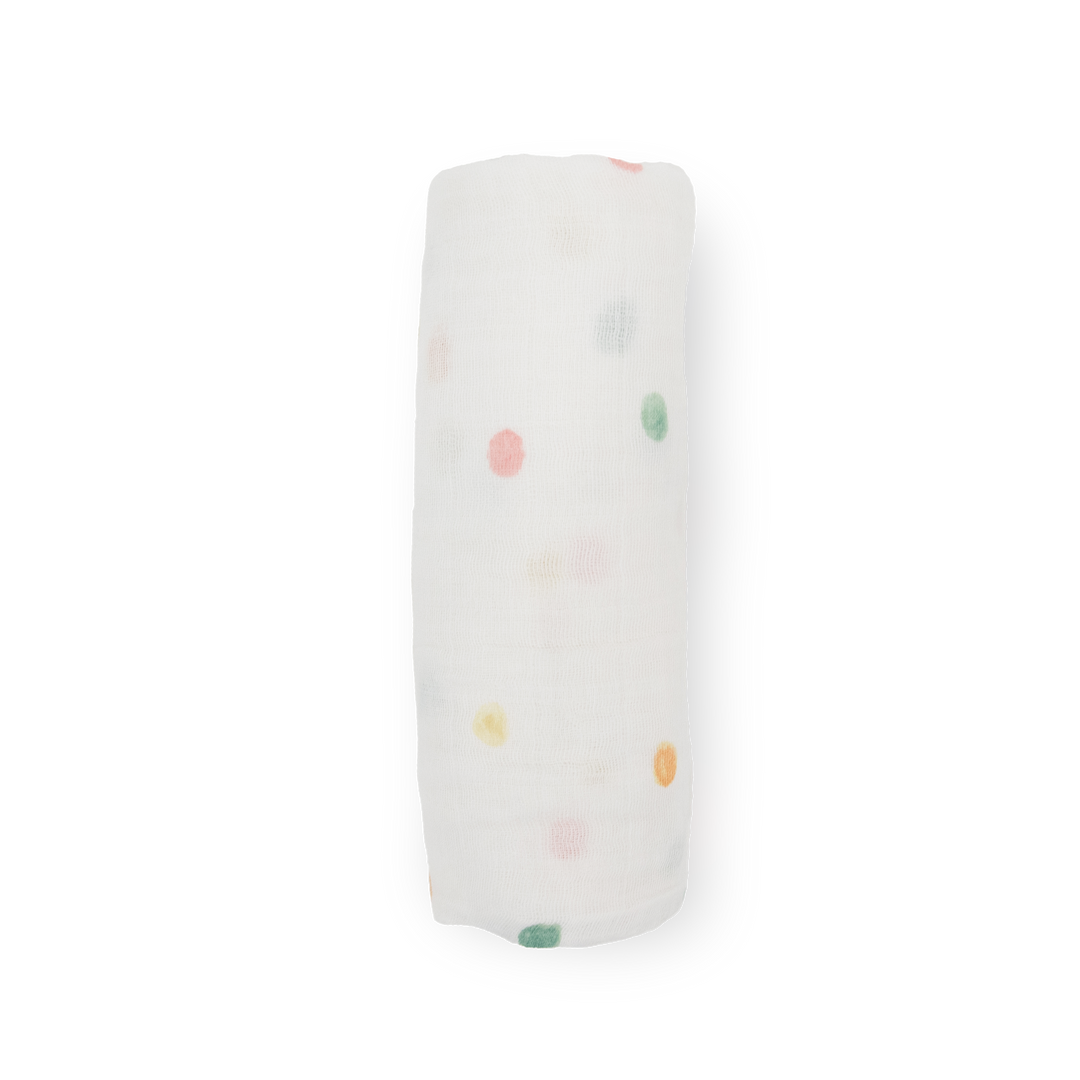 Little Unicorn Cotton Muslin Swaddle Blanket | Party Dots