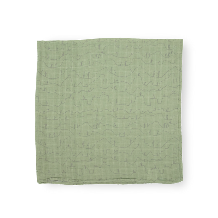 Little Unicorn Cotton Muslin Swaddle Blanket | Cactus Lines