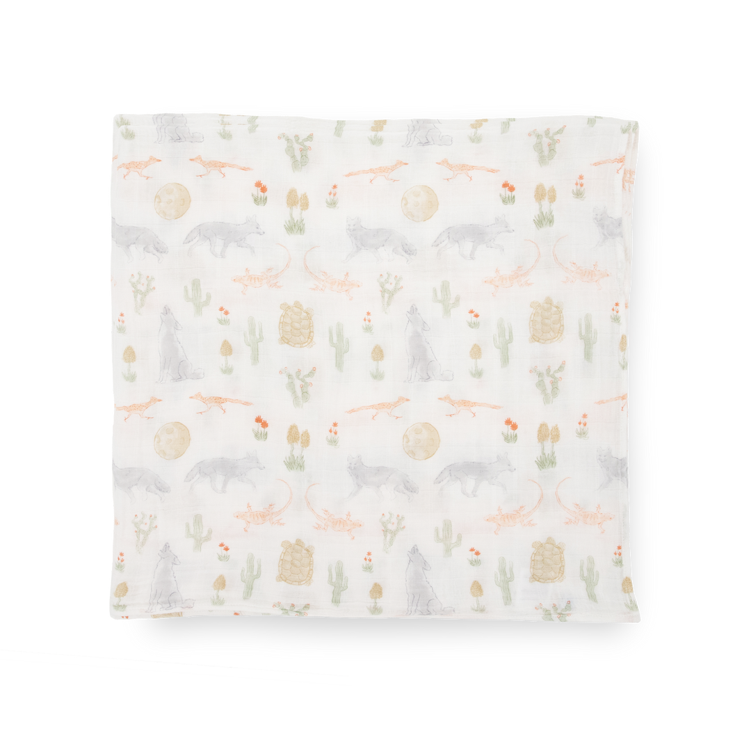 Little Unicorn Cotton Muslin Swaddle Blanket | Desert Night