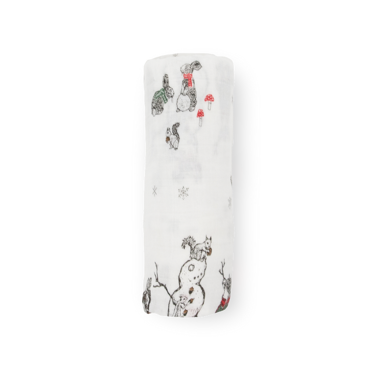 Little Unicorn Cotton Muslin Swaddle Blanket | Snow Day