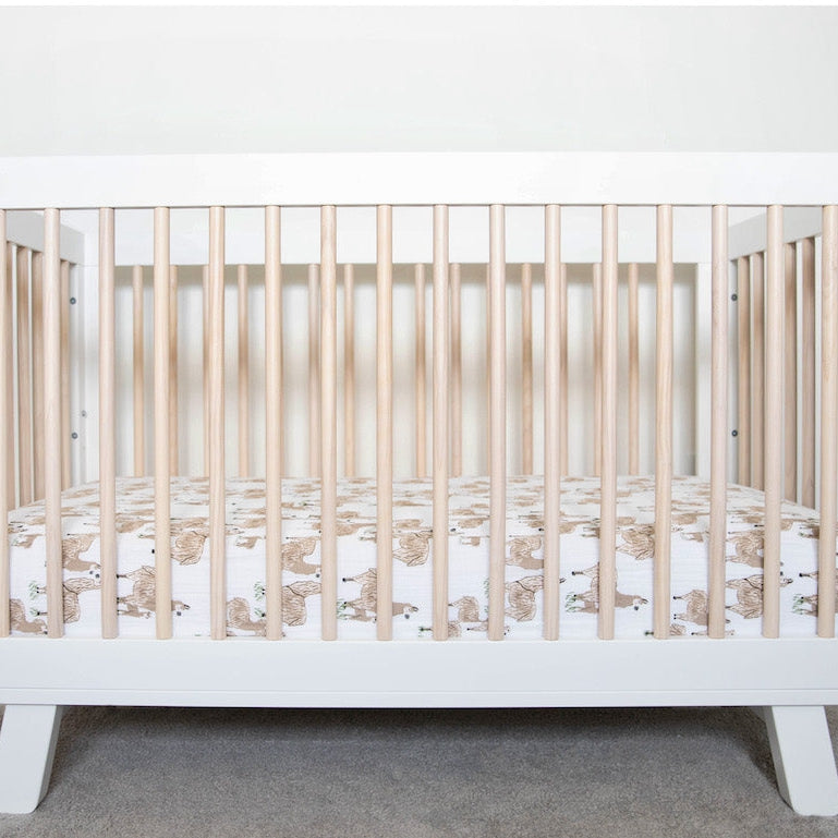 Little Unicorn Cotton Muslin Crib Sheet | Llama Llama