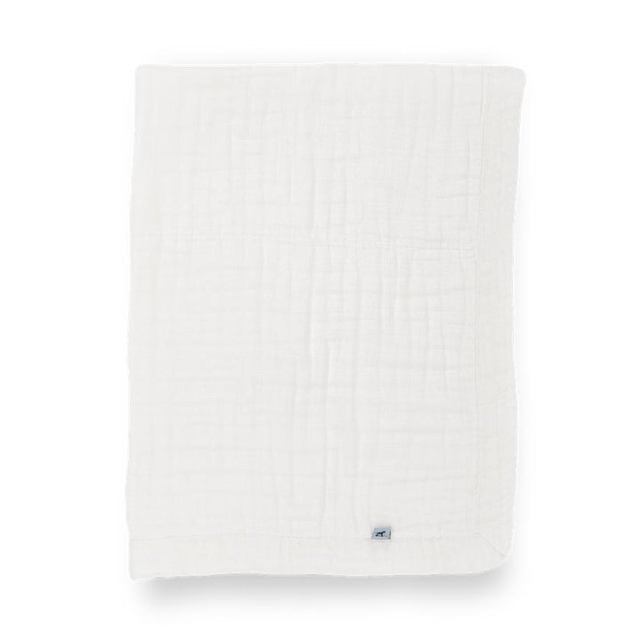 Little Unicorn Organic Cotton Muslin Baby Quilt | White