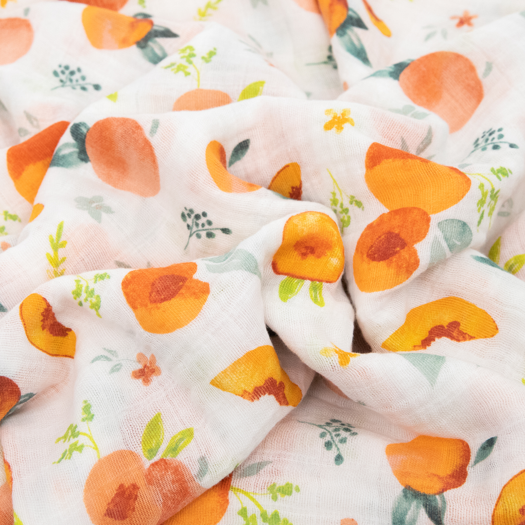 Little Unicorn Cotton Muslin Swaddle Blanket 3 Pack | Georgia Peach 2