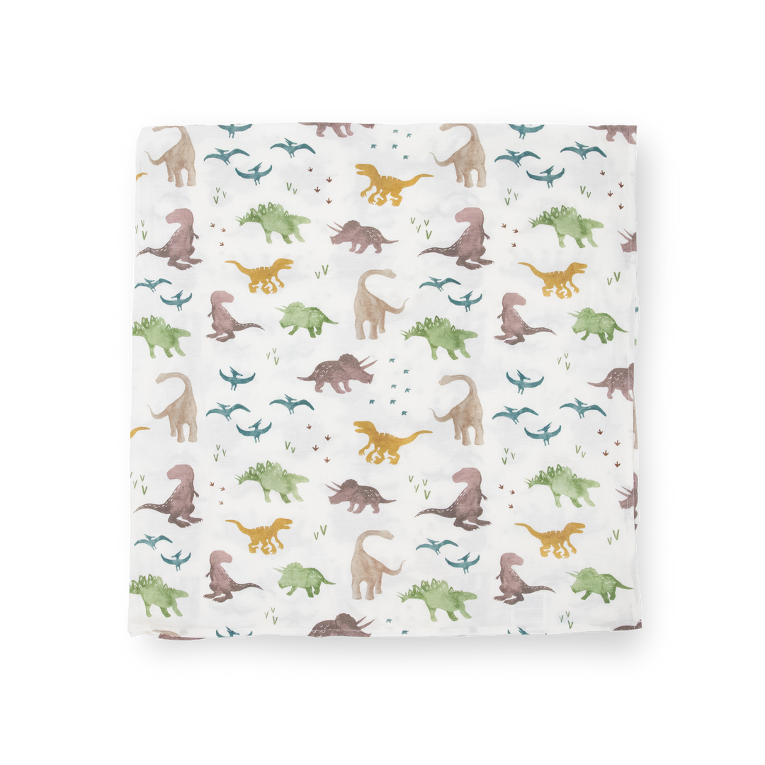 Little Unicorn Stretch Knit Swaddle Blanket 2-Pack | Dino Pals