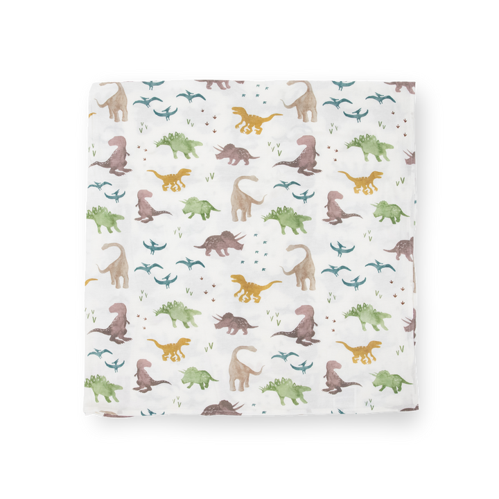 Little Unicorn Stretch Knit Swaddle Blanket 2-Pack | Dino Pals