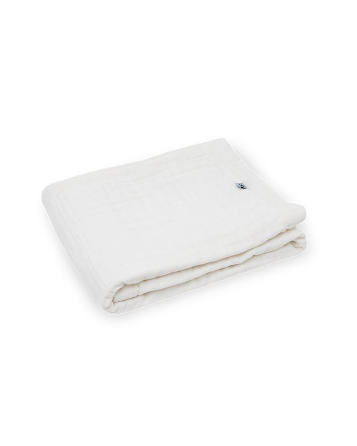 Little Unicorn Organic Cotton Muslin Baby Quilt | White