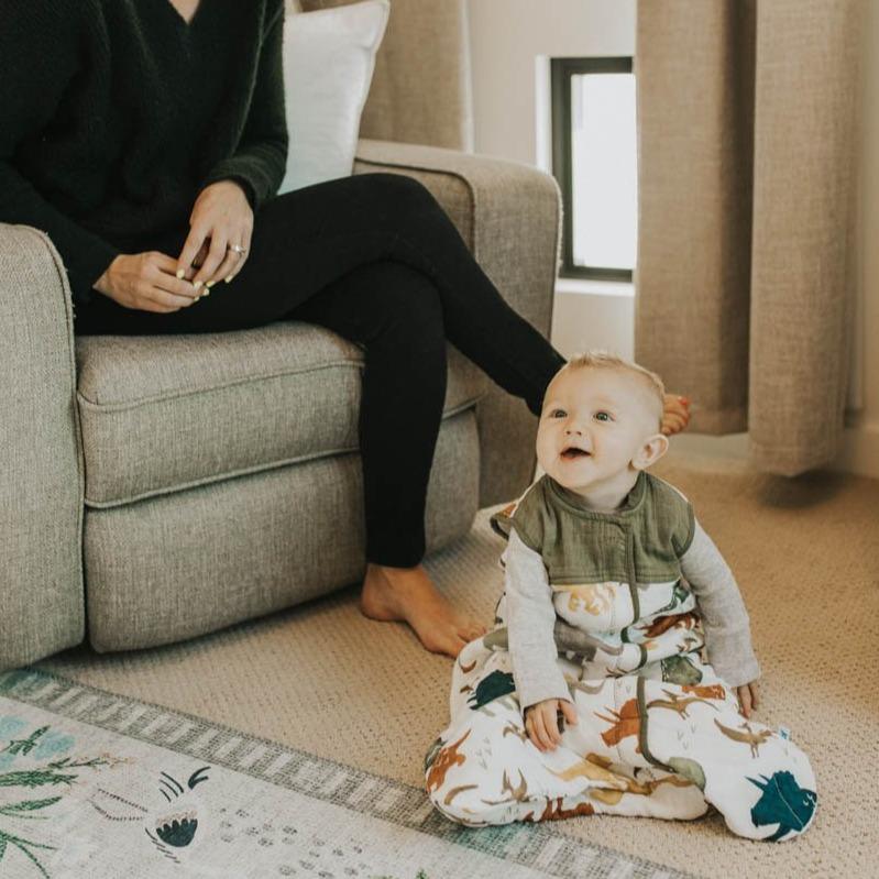 Little Unicorn Cotton Muslin Quilted Sleep Bag | Dino Friends