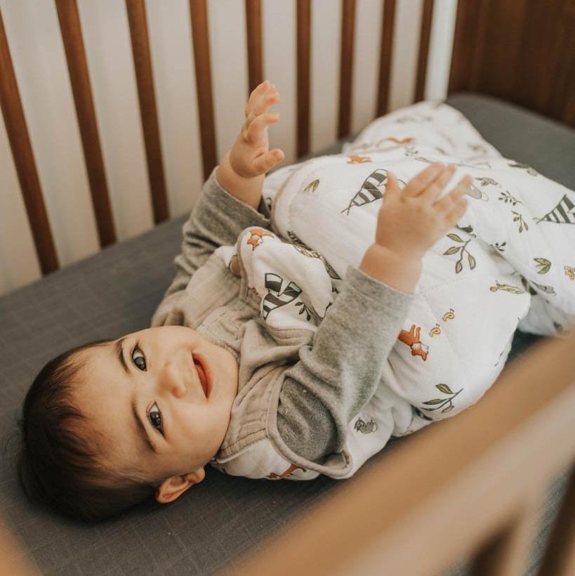 Little Unicorn Cotton Muslin Quilted Sleep Bag | Forest Friends