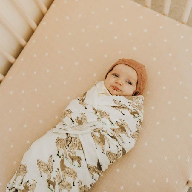 Little Unicorn Cotton Muslin Swaddle Blanket | Llama Llama
