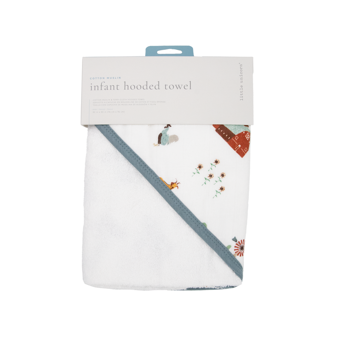 Little Unicorn Infant Hooded Towel | Farmyard