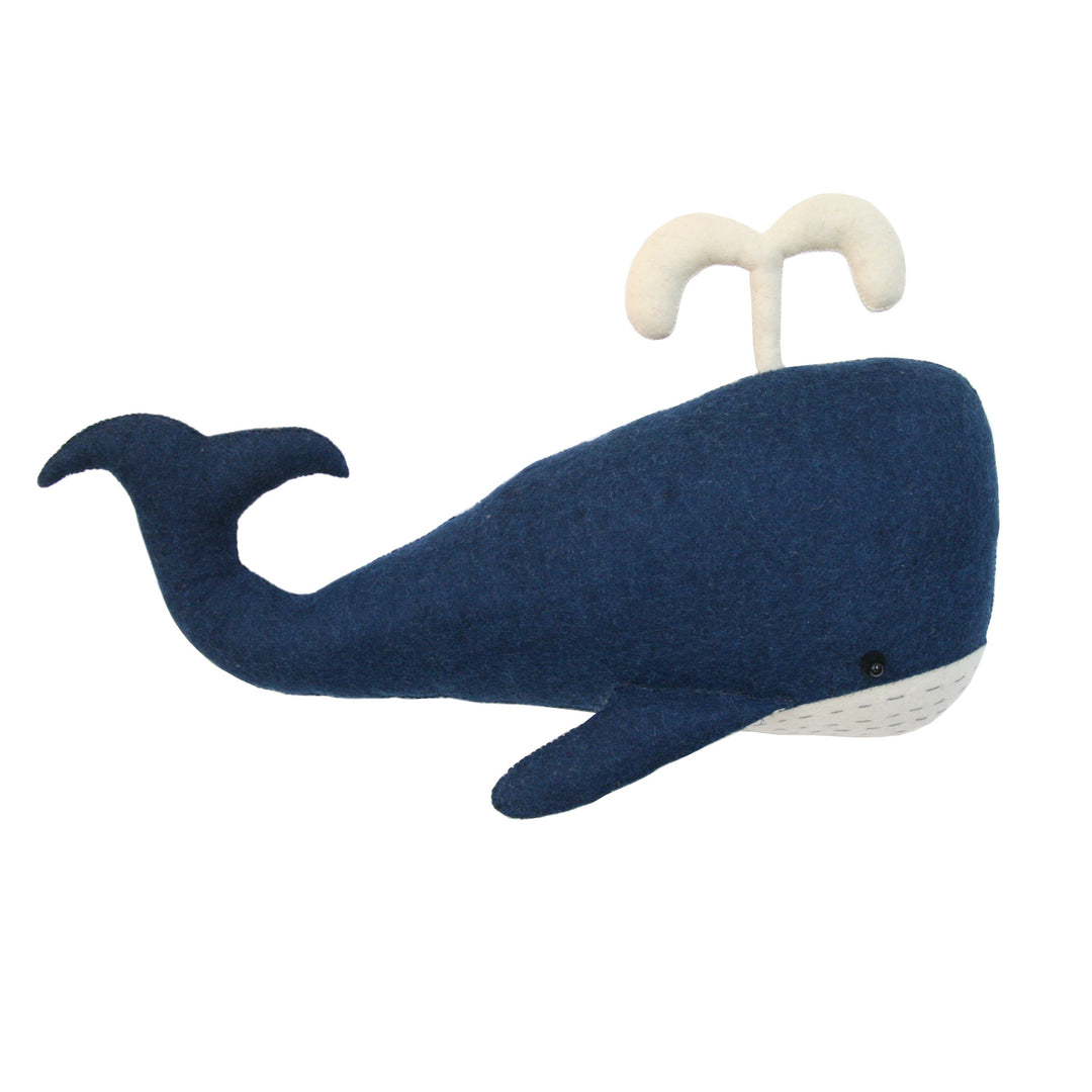 Fiona Walker Coastal Collection Felt Animal Head Whale