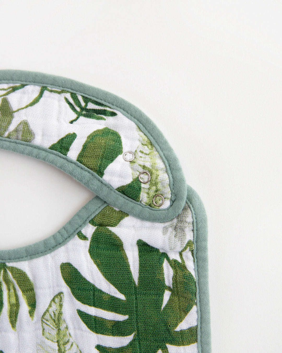 Little Unicorn Cotton Muslin Classic Bib 3 Pack | Tropical Leaf