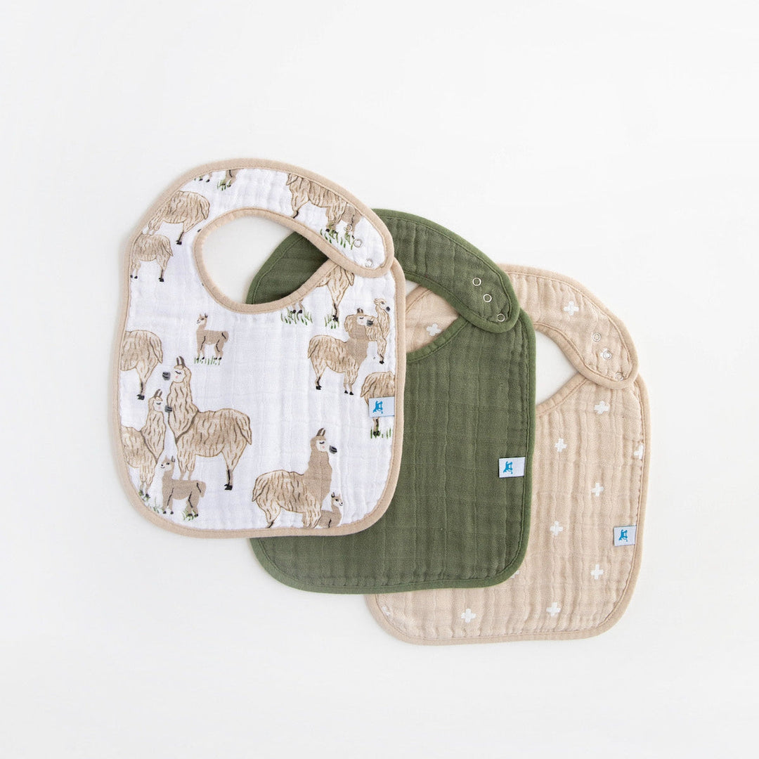 Little Unicorn Cotton Muslin Classic Bib 3 Pack | Llama Llama