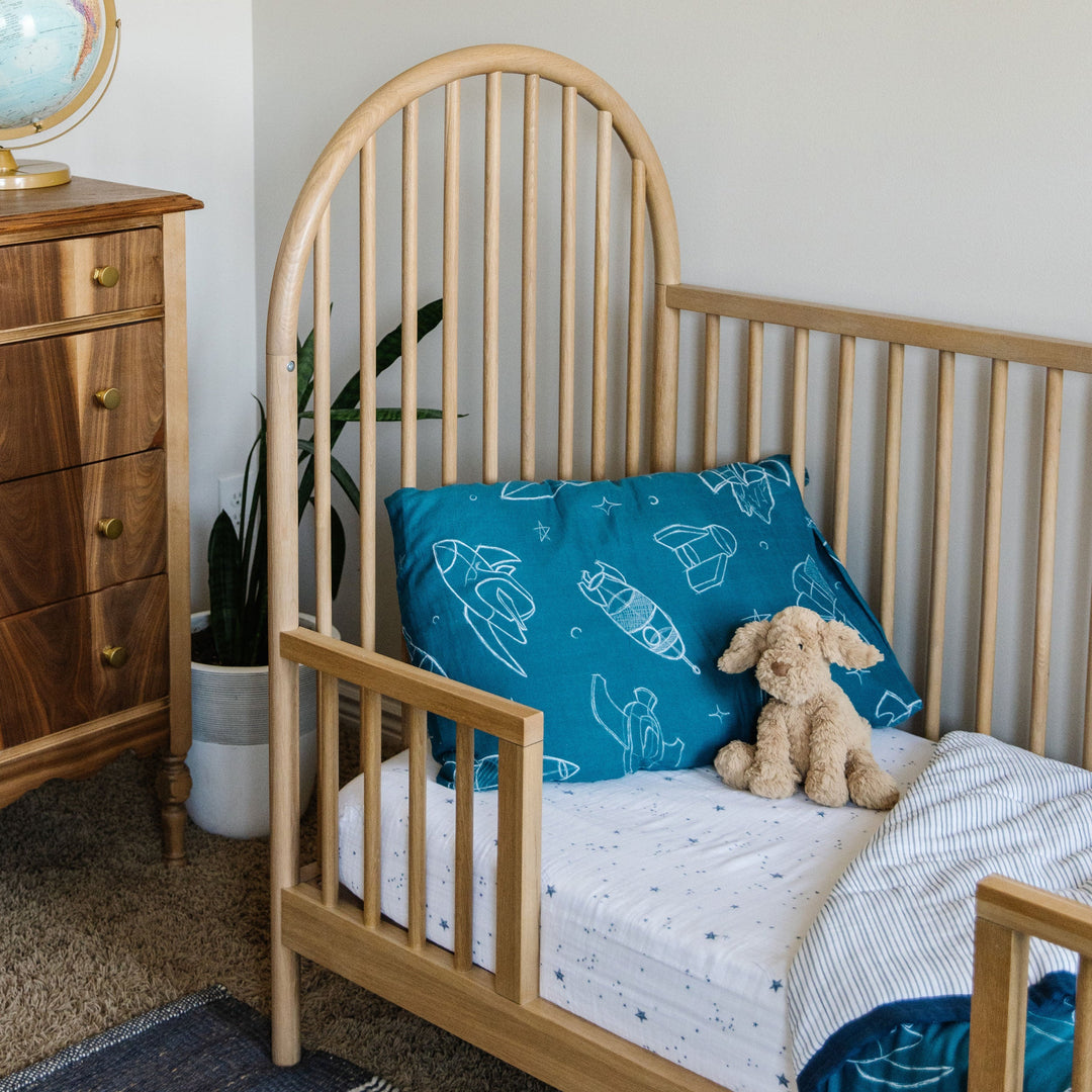 Little Unicorn Cotton Muslin Pillowcase 2-Pack | Blast Off