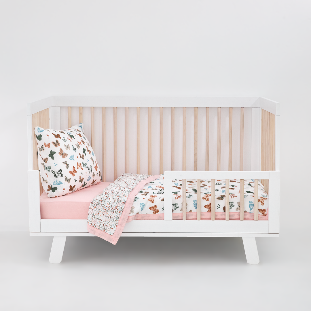 Little Unicorn Cotton Muslin Toddler Bedding 3 Piece Set | Butterflies