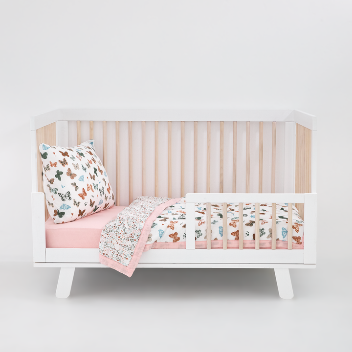 Little Unicorn Cotton Muslin Toddler Bedding 3 Piece Set | Butterflies