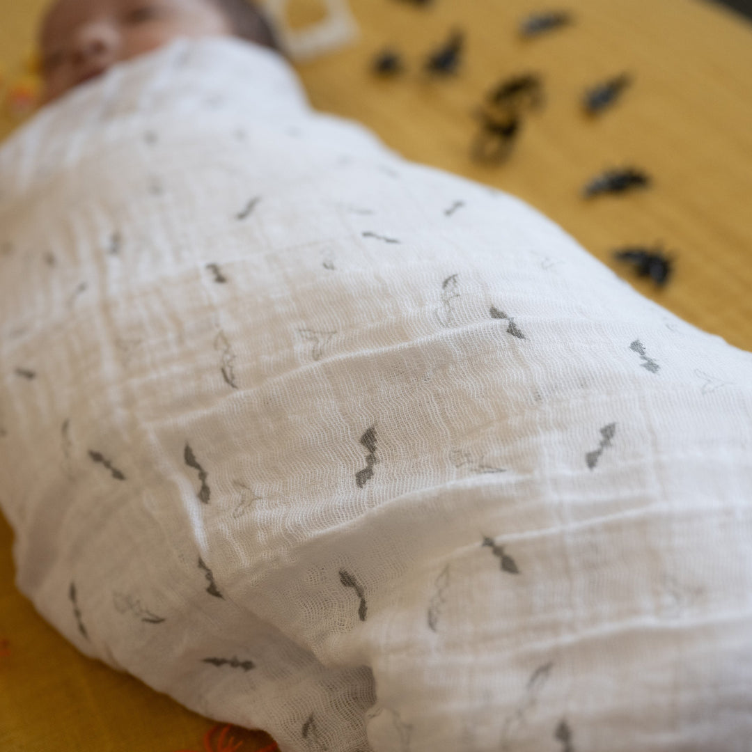 Little Unicorn Cotton Muslin Swaddle Blanket | Bats