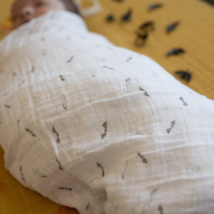 Little Unicorn Cotton Muslin Swaddle Blanket | Bats