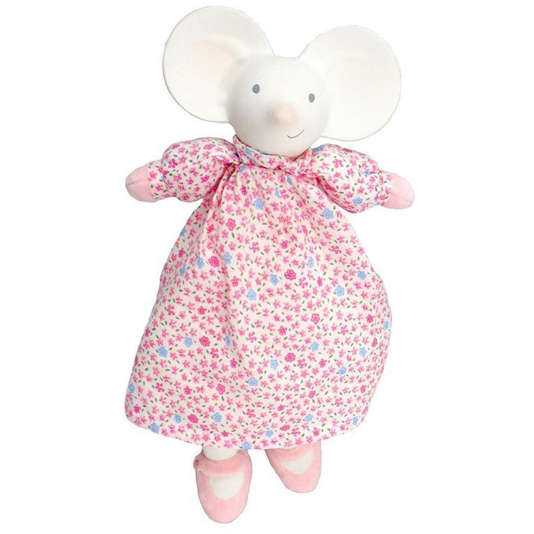 Meiya The Mouse Rubber Head Toy in Pink Dress - Meiya The Mouse Soft Toy wi Rubber Meiya the Mouse in Pink \u2013 Earth Toys