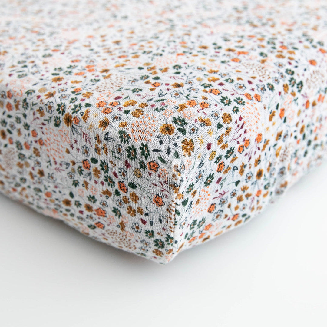 Little Unicorn Cotton Muslin Crib Sheet | Pressed Petals