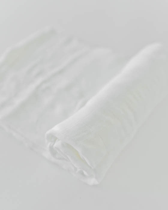 Little Unicorn Deluxe Muslin Swaddle Blanket | Plain White