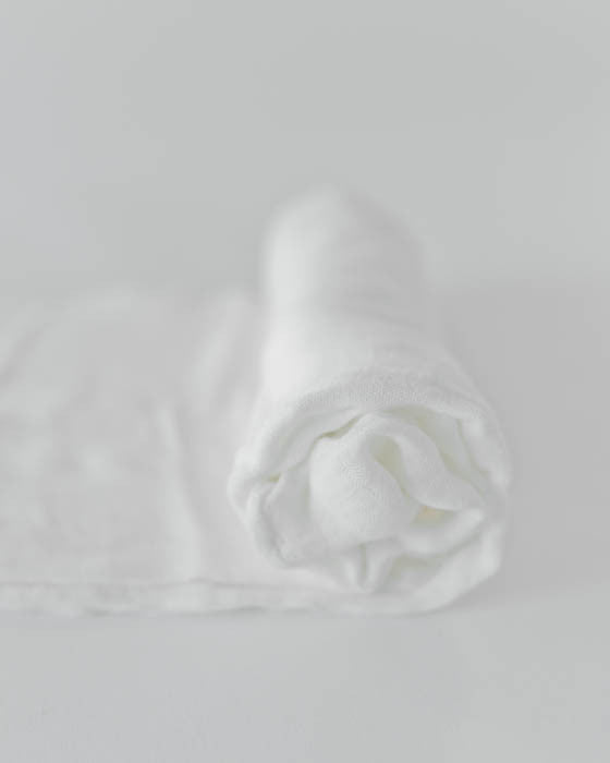 Little Unicorn Deluxe Muslin Swaddle Blanket | Plain White