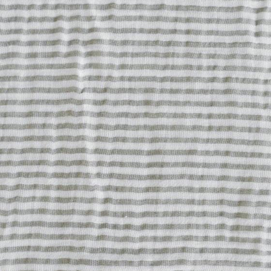 Little Unicorn Cotton Muslin Swaddle Blanket | Grey Stripe