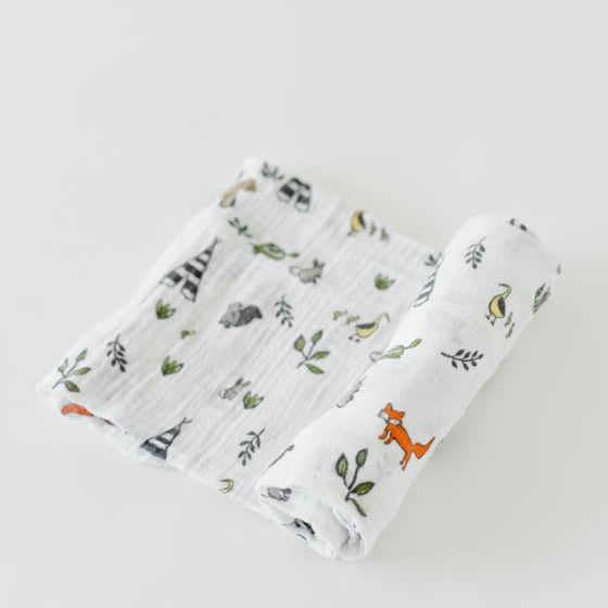 Little Unicorn Cotton Muslin Swaddle Blanket | Forest Friends