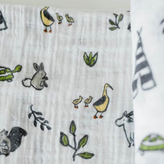 Little Unicorn Cotton Muslin Swaddle Blanket | Forest Friends