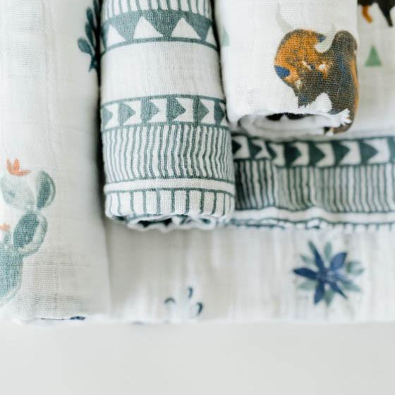 Little Unicorn Cotton Muslin Swaddle Blanket 3 Pack | Bison