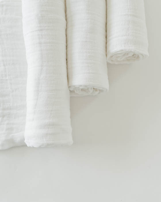 Little Unicorn Cotton Muslin Swaddle Blanket 3 Pack | White