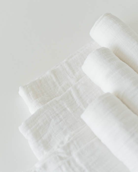 Little Unicorn Cotton Muslin Swaddle Blanket 3 Pack | White