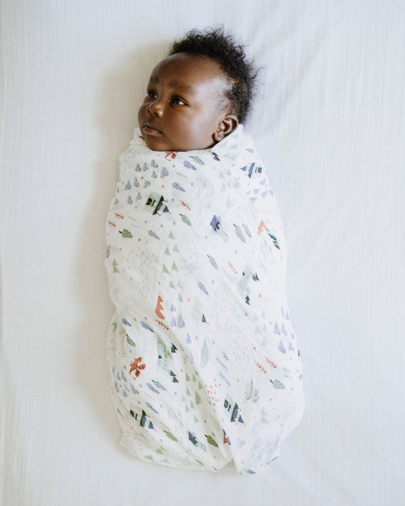 Little Unicorn Deluxe Muslin Swaddle Blanket | Dragon Days
