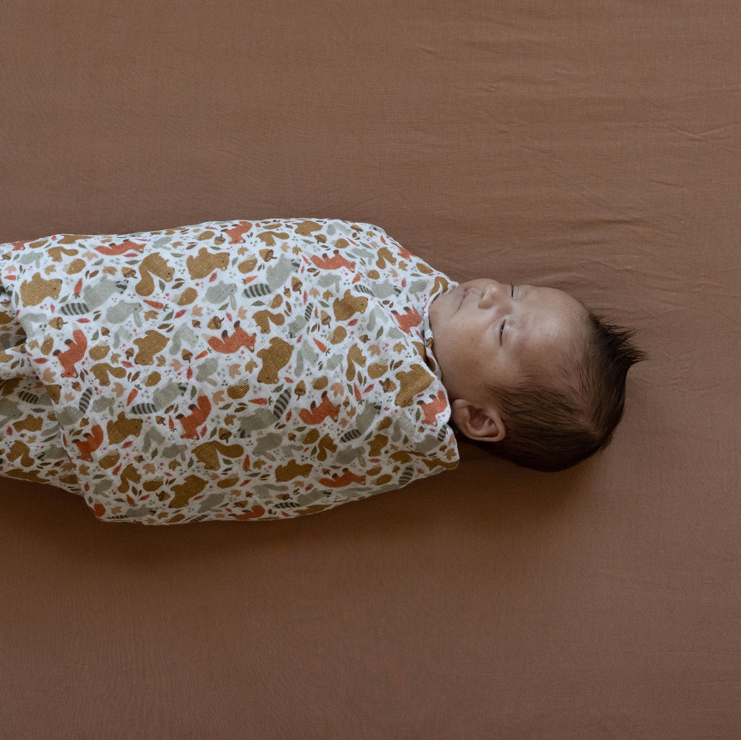 Little Unicorn Cotton Muslin Swaddle Blanket | Fall Friends