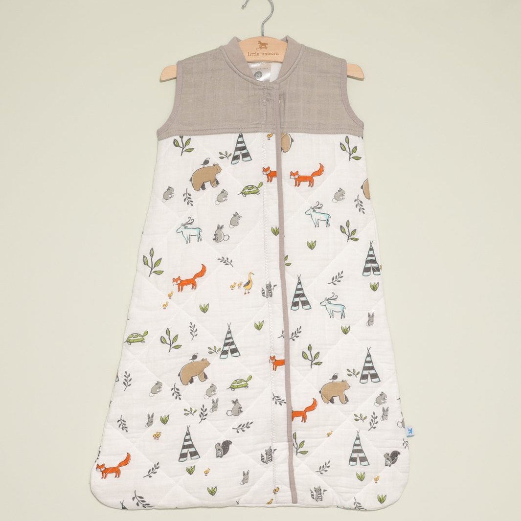 Little Unicorn Cotton Muslin Quilted Sleep Bag | Forest Friends